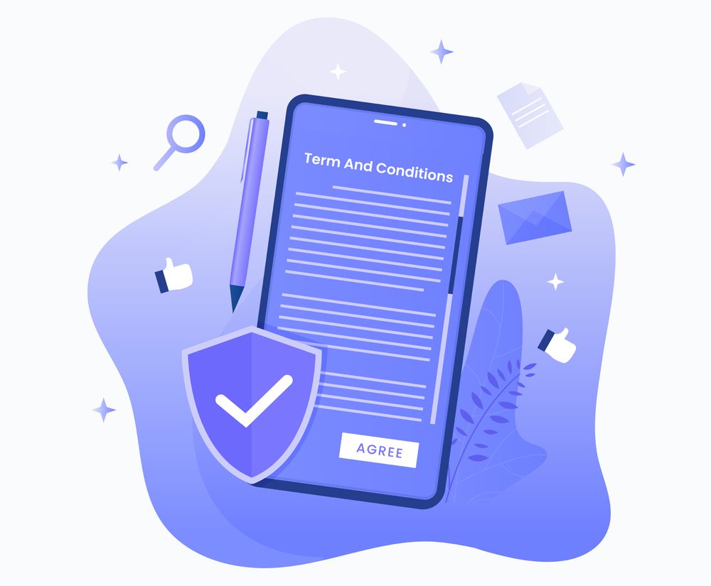 Document with contract and handshake depicting bpexchapp.pk user agreement